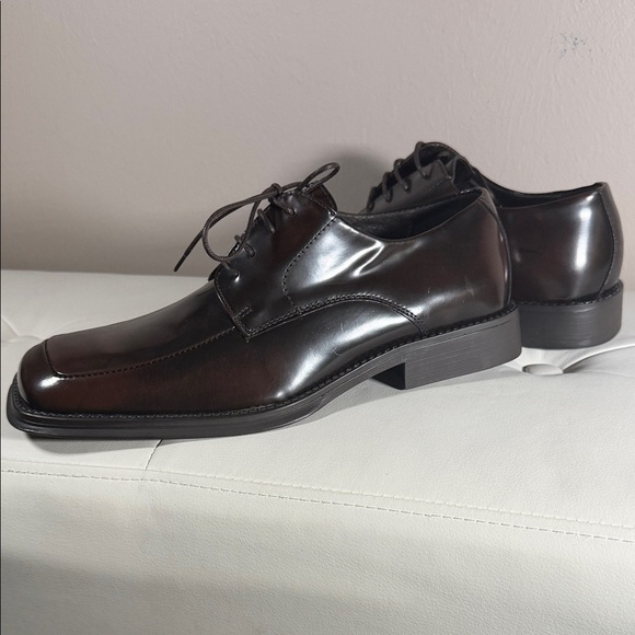 Reaction Kenneth Cole Rich Brown Leather Derbys main image 4